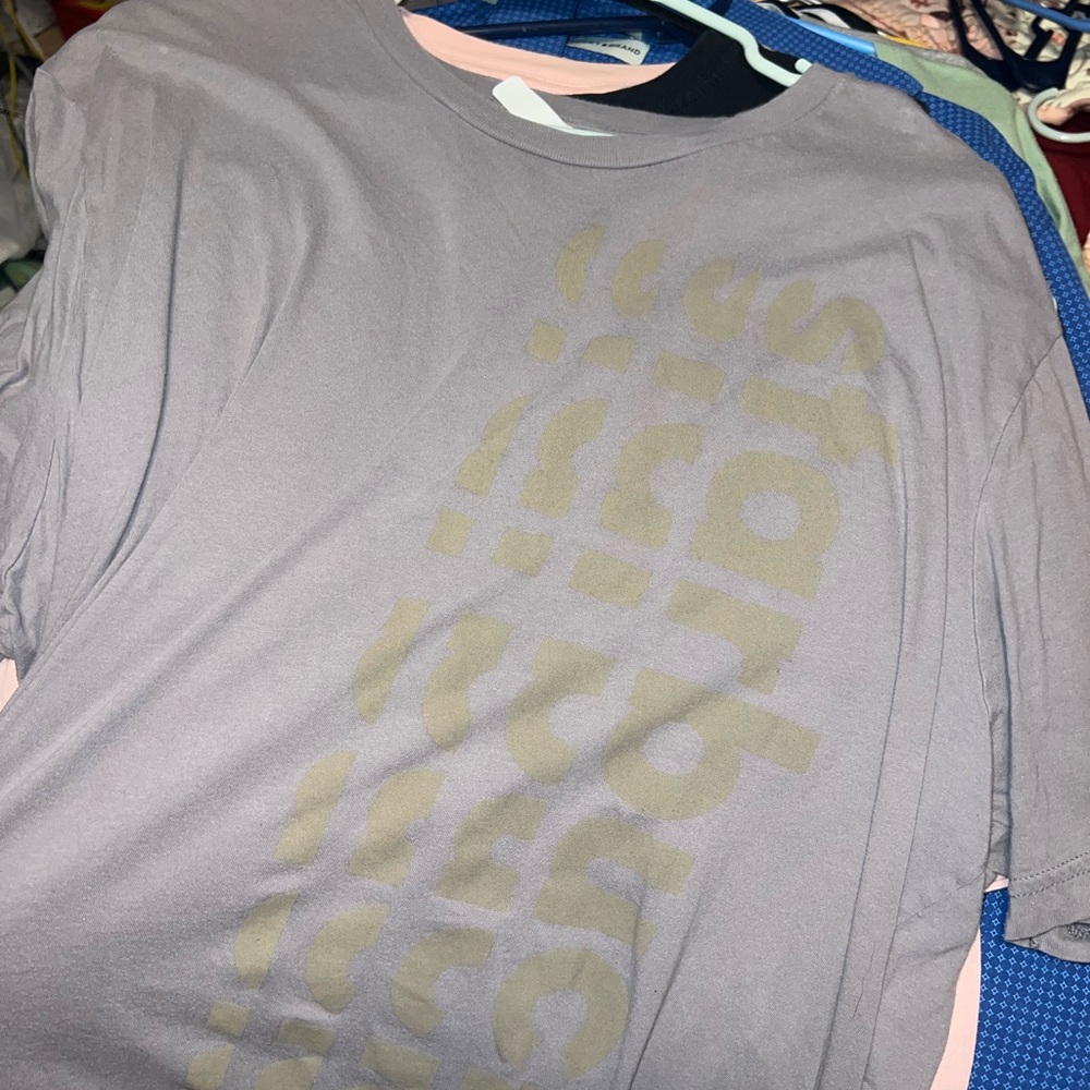 Starbucks Gray Tee with Gold Logo